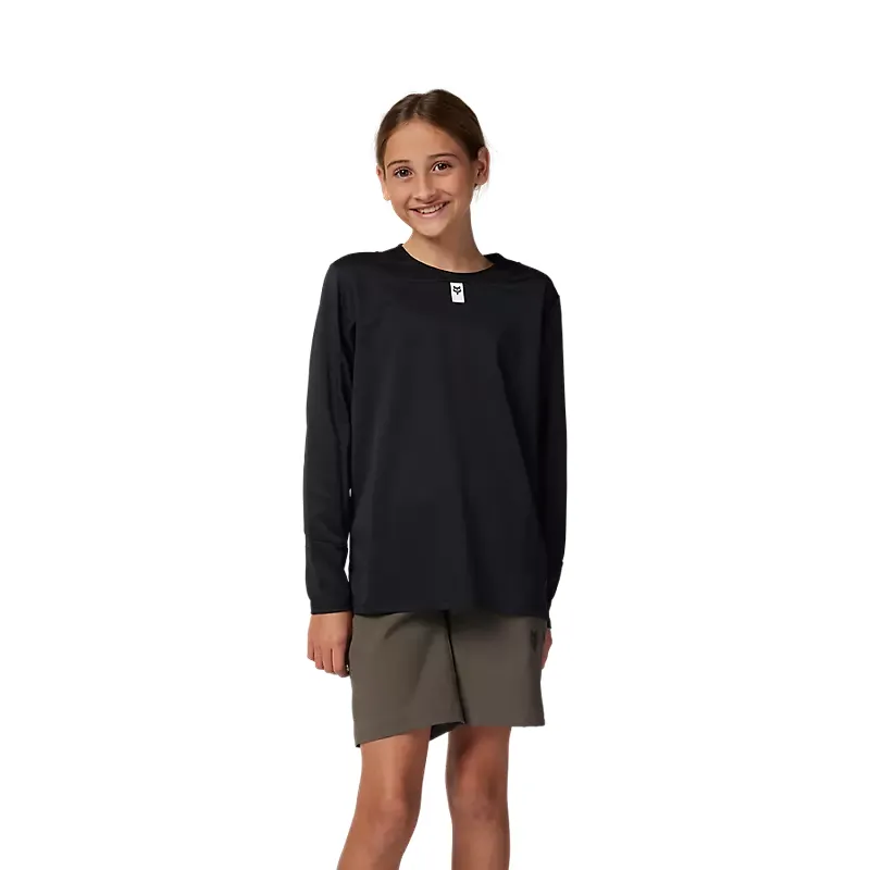 Fox Racing Youth Defend Long Sleeve Jersey in Black-2