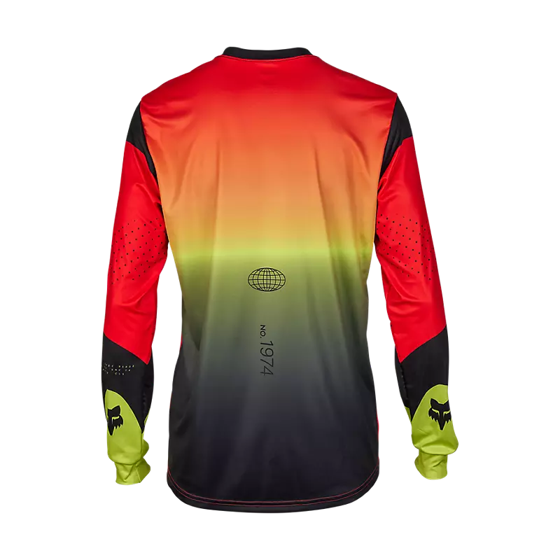 Fox Racing Ranger Revise Long Sleeve Jersey in Red/Yellow-1