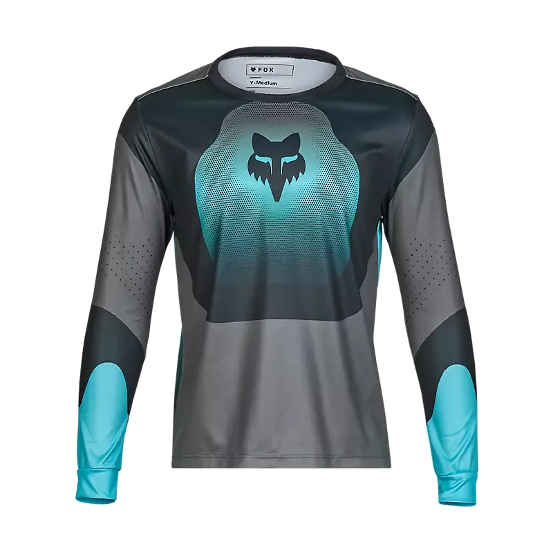 Fox Racing Youth Ranger Revise Long Sleeve Jersey in Turquoise