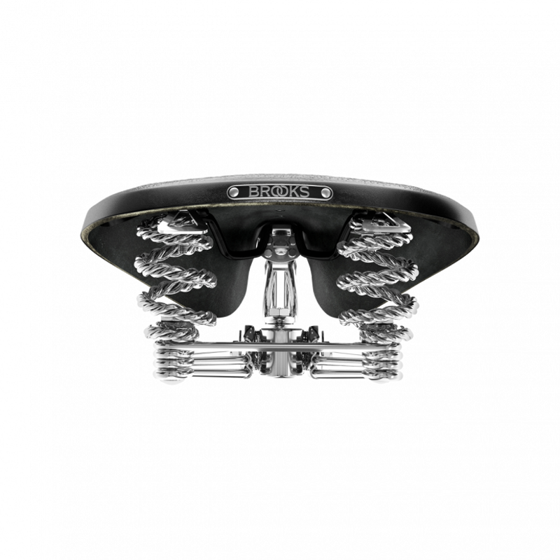 Brooks B33 Chromed Steel Rail 235 mm Saddle in Black-4