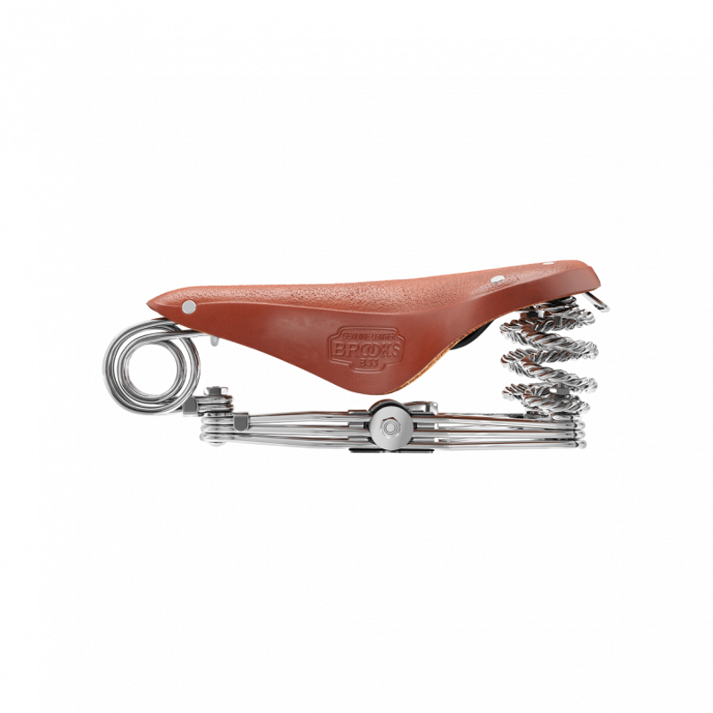Brooks B33 Chromed Steel Rail 235 mm Saddle in Honey-5