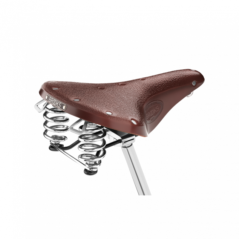 Brooks B67 Chromed Steel 205mm Saddle in Brown-1