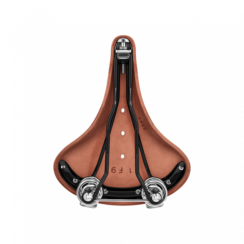 Brooks B67 Chromed Steel 205mm Saddle in Brown-3