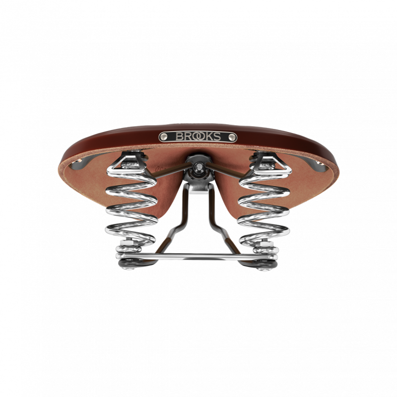 Brooks B67 Chromed Steel 205mm Saddle in Brown-4