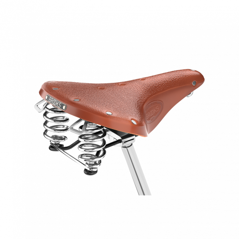 Brooks B67 Chromed Steel 205mm Saddle in Honey-1