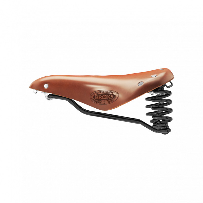 Brooks Flyer Short Steel Rail 176mm Saddle in Honey-3