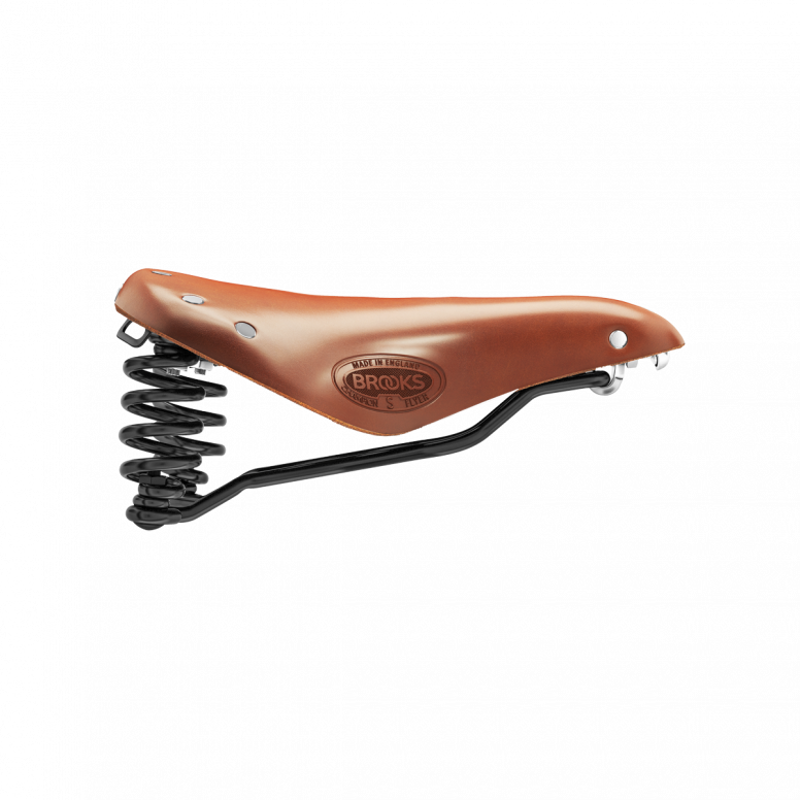 Brooks Flyer Short Steel Rail 176mm Saddle in Honey-4