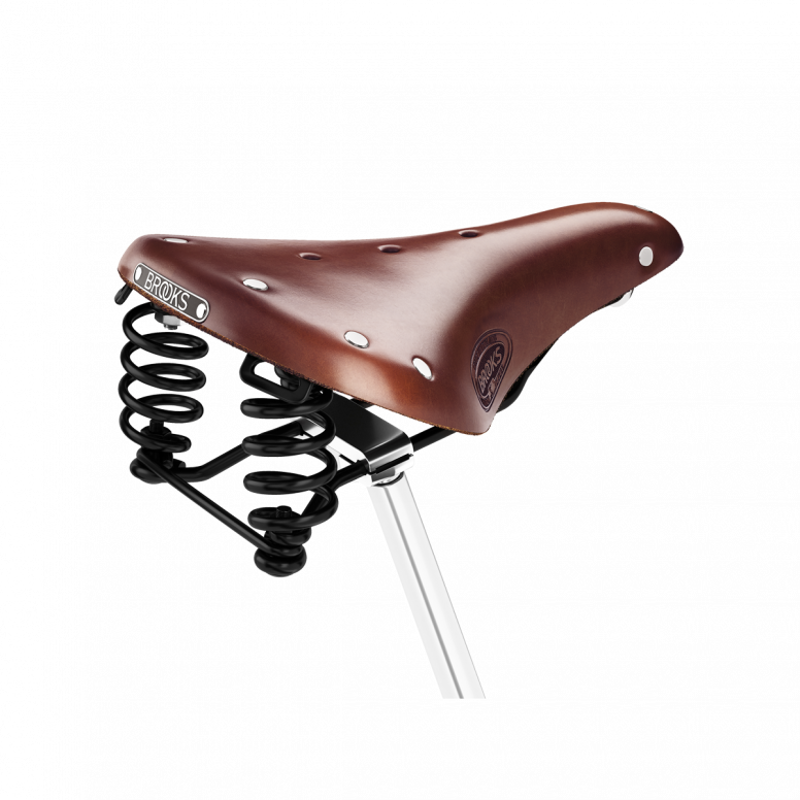 Brooks Flyer Short Steel Rail 176mm Saddle in Brown-1