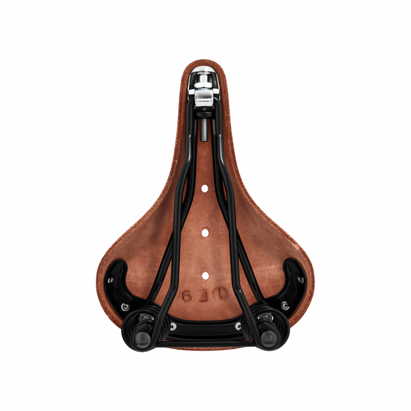 Brooks Flyer Short Steel Rail 176mm Saddle in Brown-3