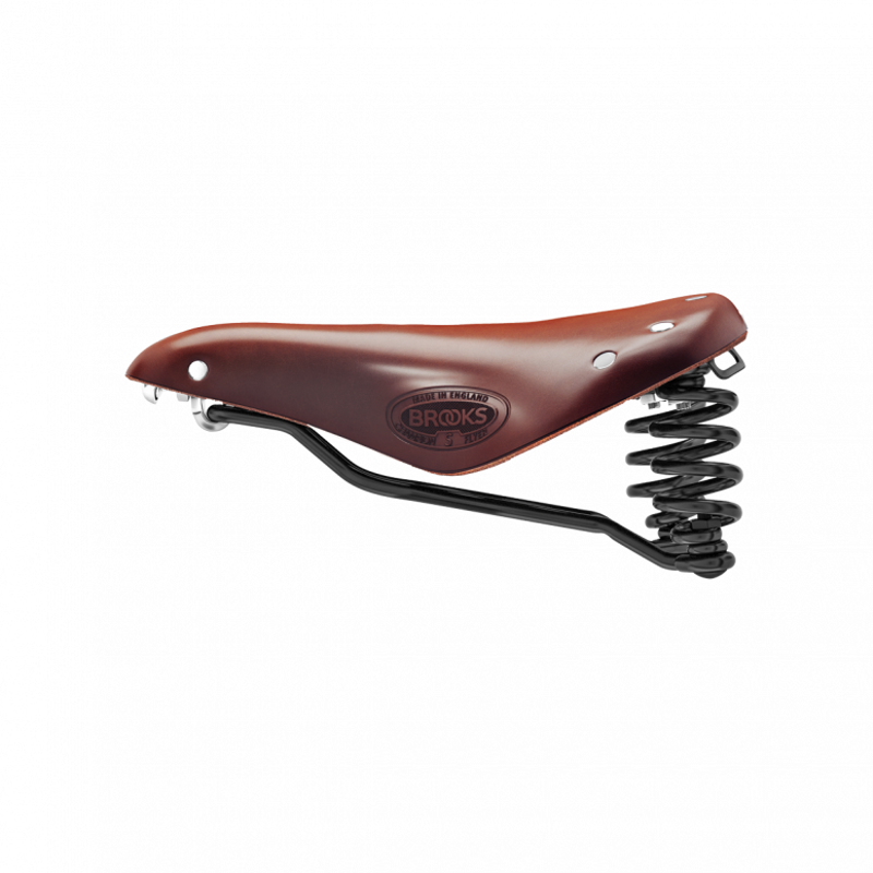 Brooks Flyer Short Steel Rail 176mm Saddle in Brown-4