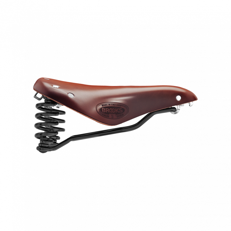 Brooks Flyer Short Steel Rail 176mm Saddle in Brown-5