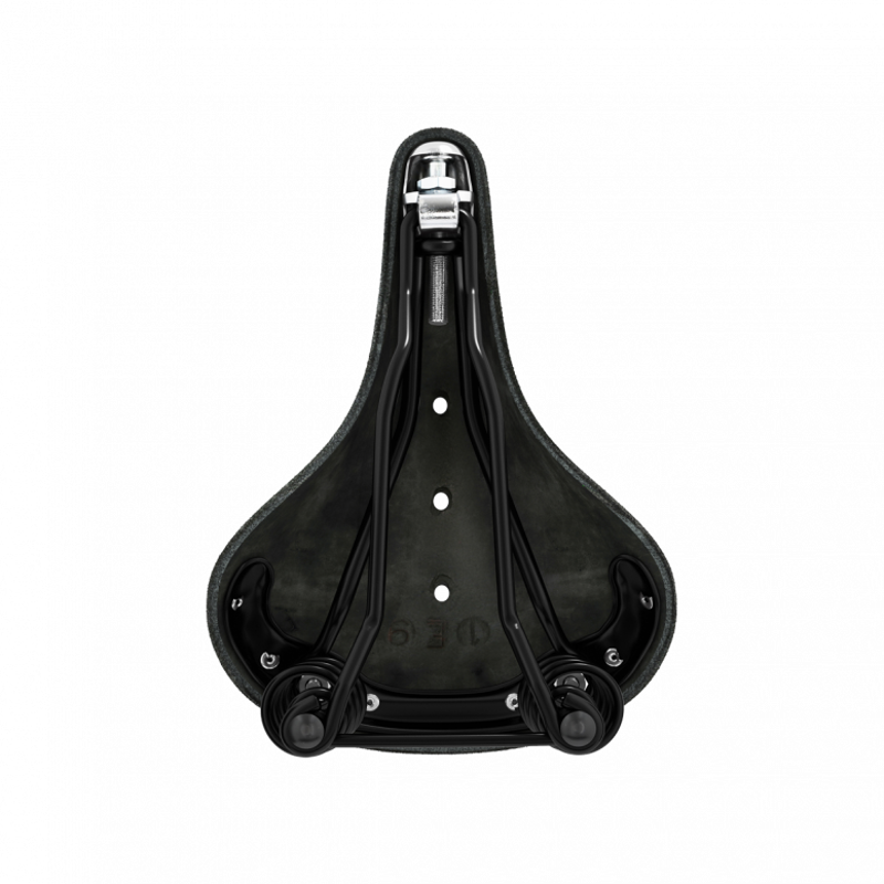 Brooks Flyer Short Steel Rail 176mm Saddle in Black-4