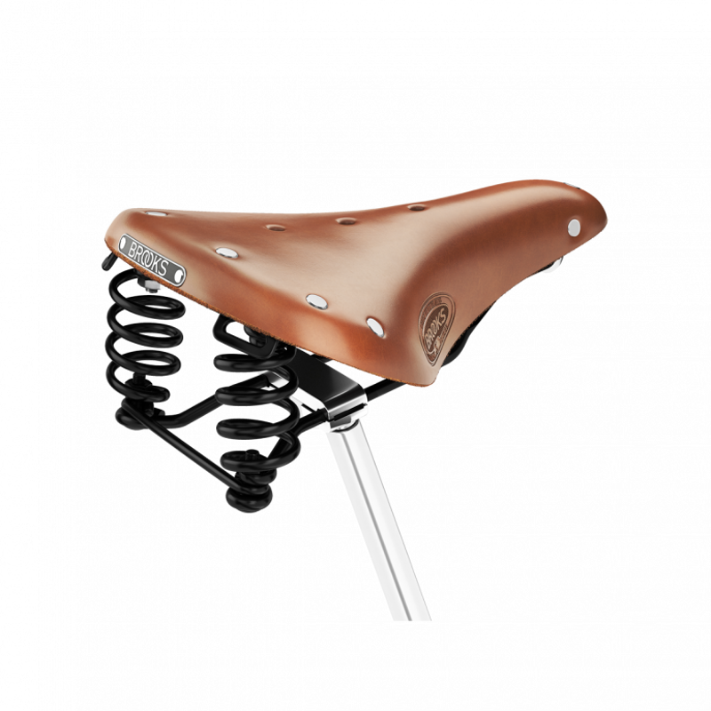 Brooks Flyer Short Steel Rail 176mm Saddle in Honey-1
