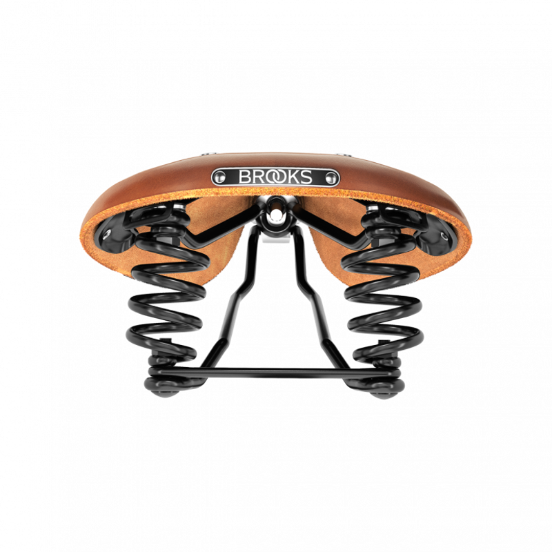 Brooks Flyer Short Steel Rail 176mm Saddle in Honey-2