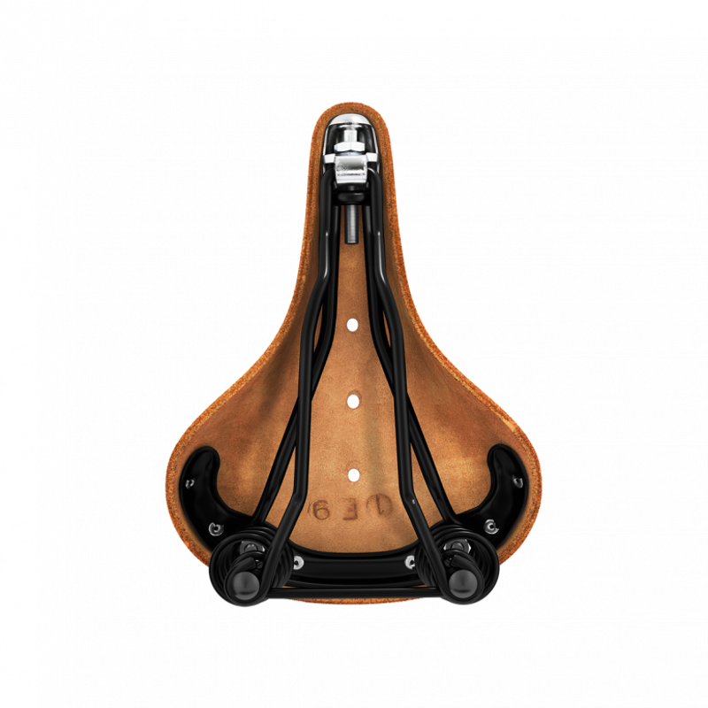 Brooks Flyer Short Steel Rail 176mm Saddle in Honey-5