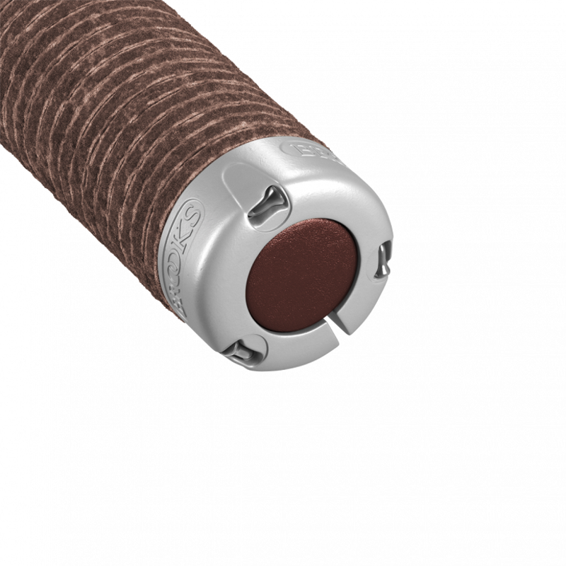Brooks Plump Leather Grips in Brown-1