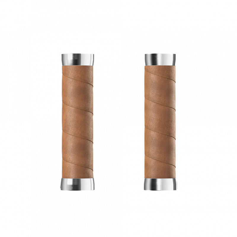 Brooks Slender Leather Grips in Aged Brown-2