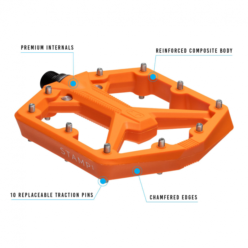Crankbrothers Stamp 1 V2 Pedals in Orange-2