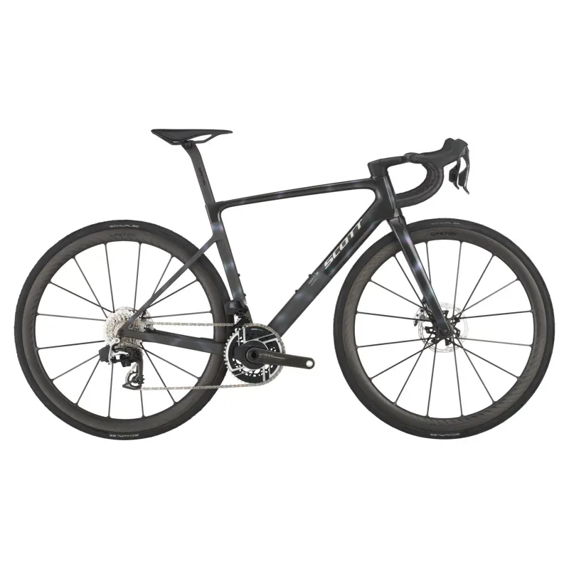 Balfes Bikes Scott Addict RC Ultimate Road Bike 2025 in Sunbeam Black | Free postage over £30, £10 off first order, price match & 0% finance.