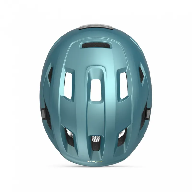 MET E-Mob Urban Helmet in Teal/Black-3
