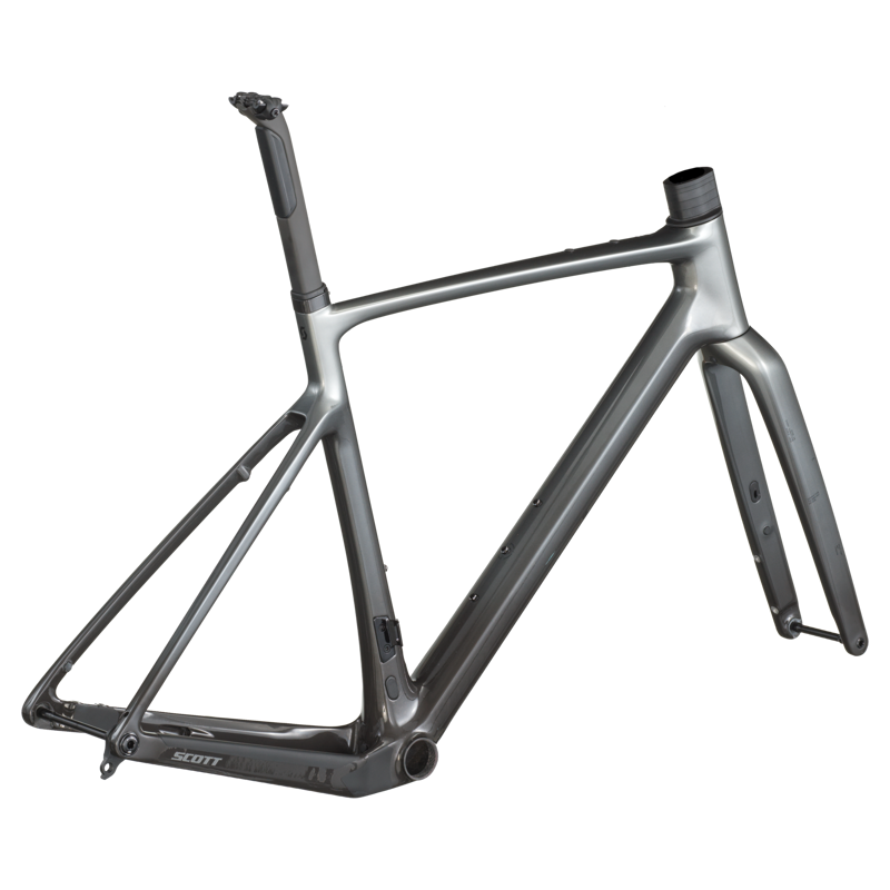 Scott Addict Gravel Team HMF Gravel Bike Frame Set 2026 in Chrome Silver-1