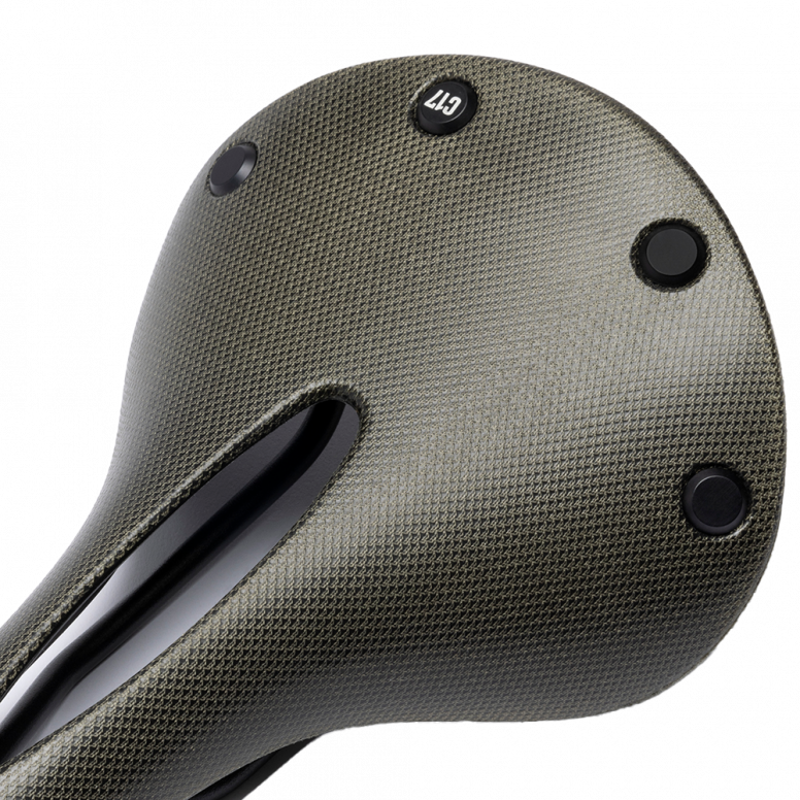 Brooks C17 Cambium Carved All-Weather Steel 162mm Saddle in Mud Green-5