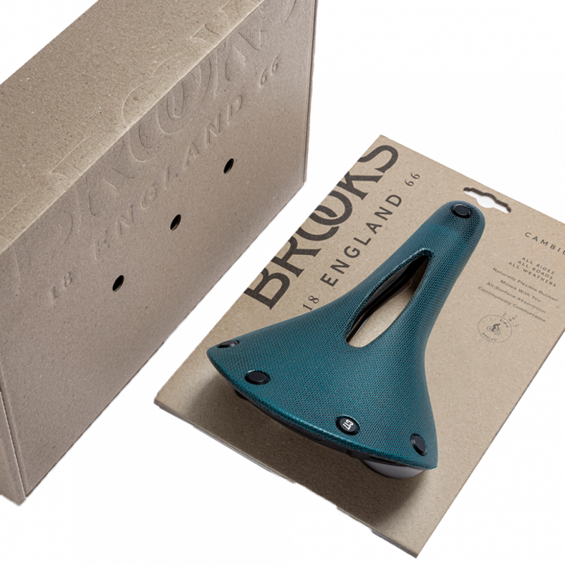 Brooks C17 Cambium Carved All-Weather Steel 162mm Saddle in Octane Blue-4