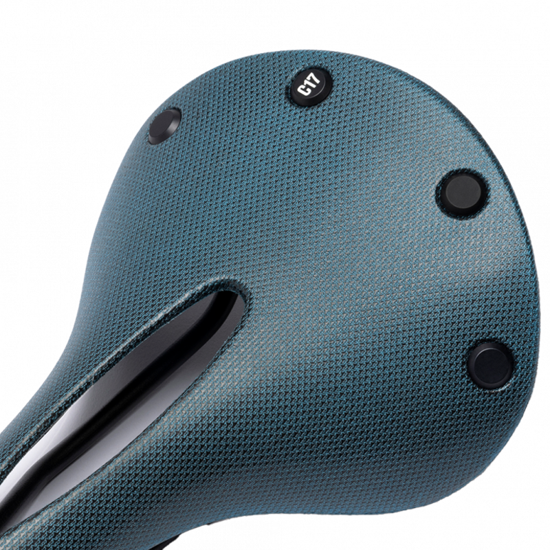 Brooks C17 Cambium Carved All-Weather Steel 162mm Saddle in Octane Blue-5