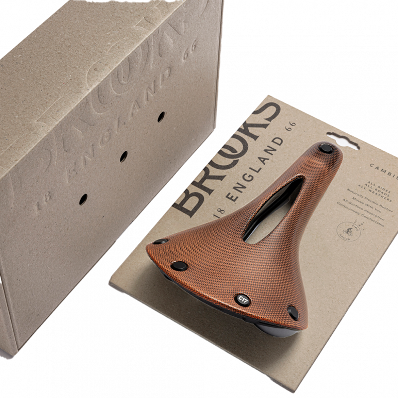 Brooks C17 Cambium Carved All-Weather Steel 162mm Saddle in Orange-4