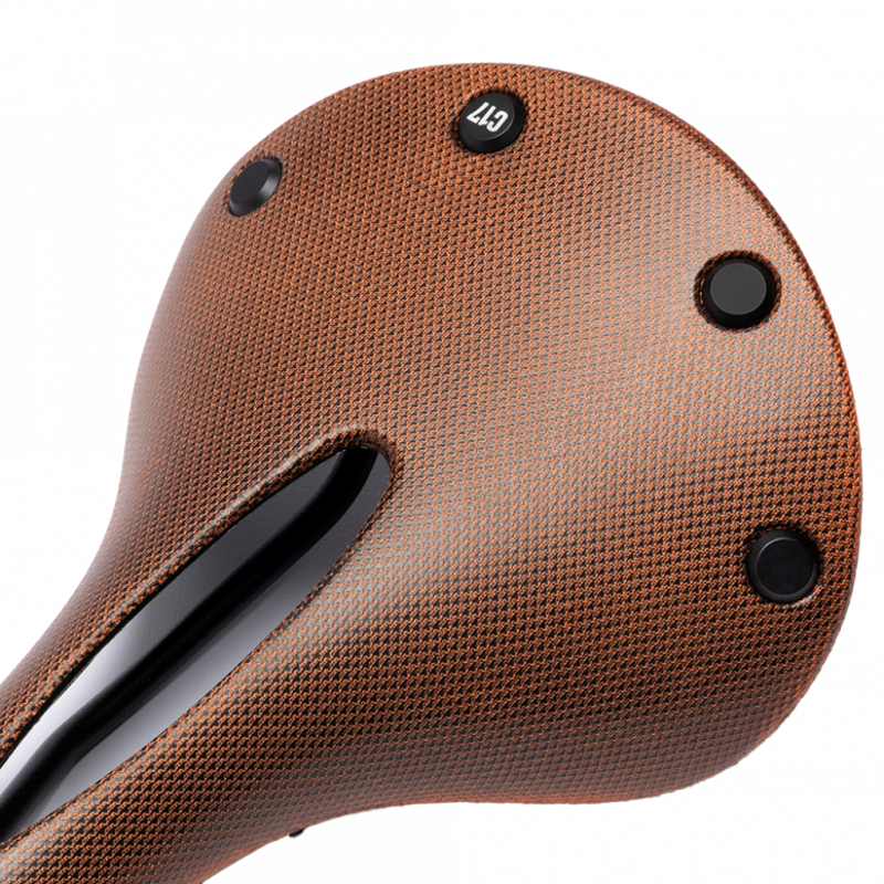 Brooks C17 Cambium Carved All-Weather Steel 162mm Saddle in Orange-5