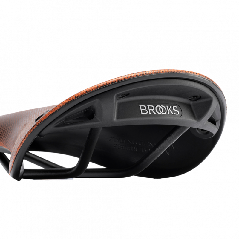 Brooks C17 Cambium Carved All-Weather Steel 162mm Saddle in Orange-6