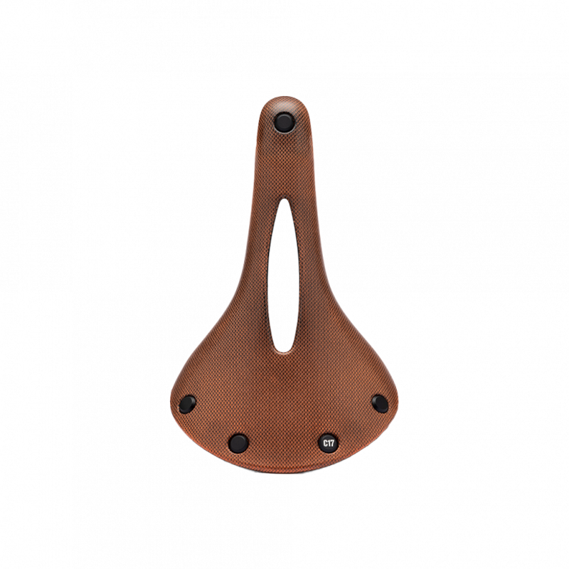 Brooks C17 Cambium Carved All-Weather Steel 162mm Saddle in Orange-2