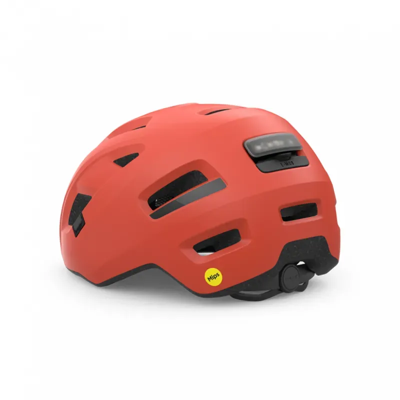 MET E-Mob MIPS Urban Helmet in Coral/Black-2