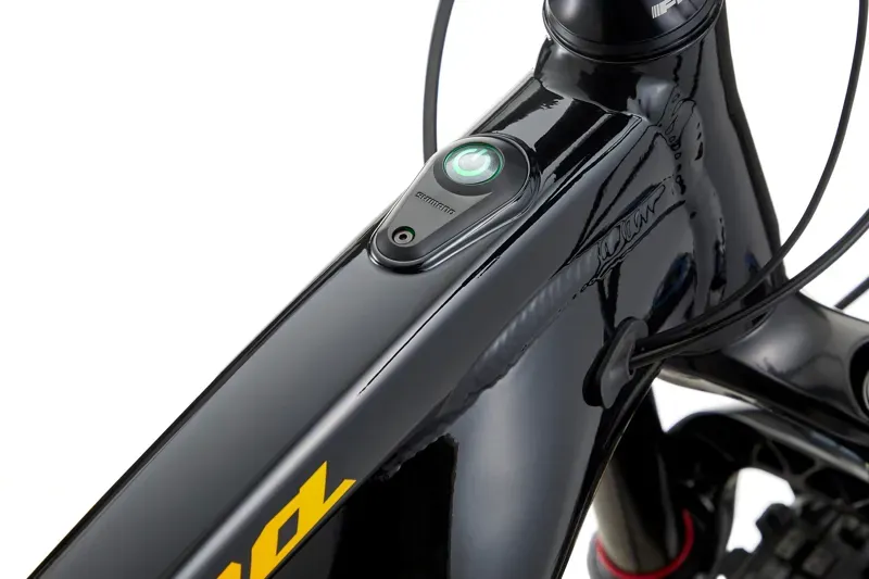 Kona Remote 160 Electric Mountain Bike 2026 in Gloss Black w/ Furnace Fade and Purple Decals-2