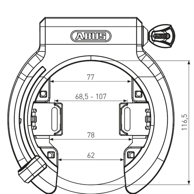 Abus 6950M AM NR XPlus Granit Frame Lock in Black-1