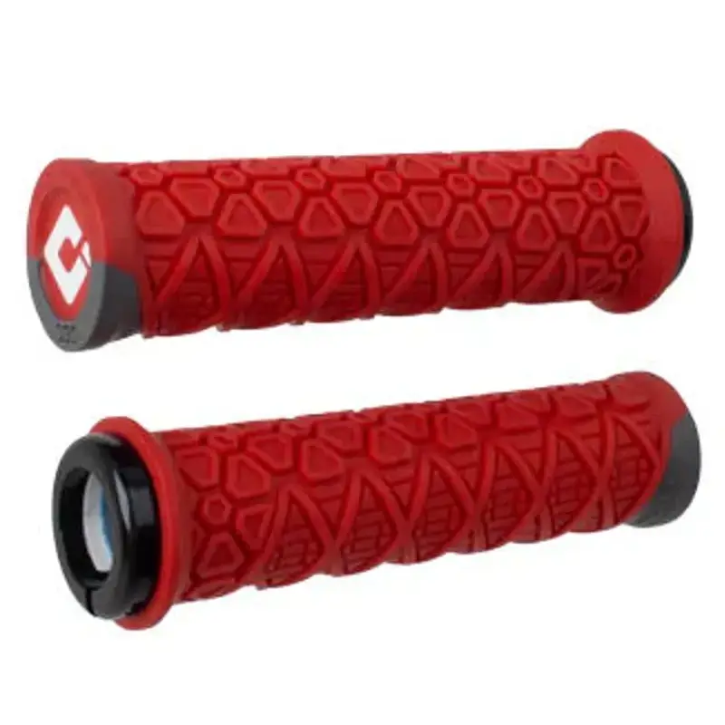 Balfes Bikes Odi Vanquish MTB Lock-On Grips 135mm in Red/Graphite | Free postage over £30, £10 off first order, price match & 0% finance.