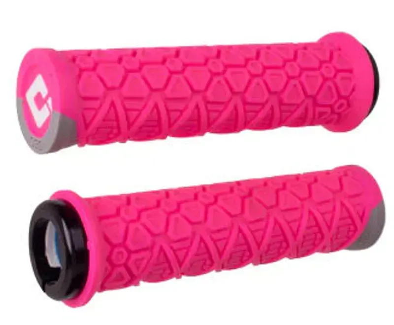 Odi Vanquish MTB Lock-On Grips 135mm in Pink/Grey