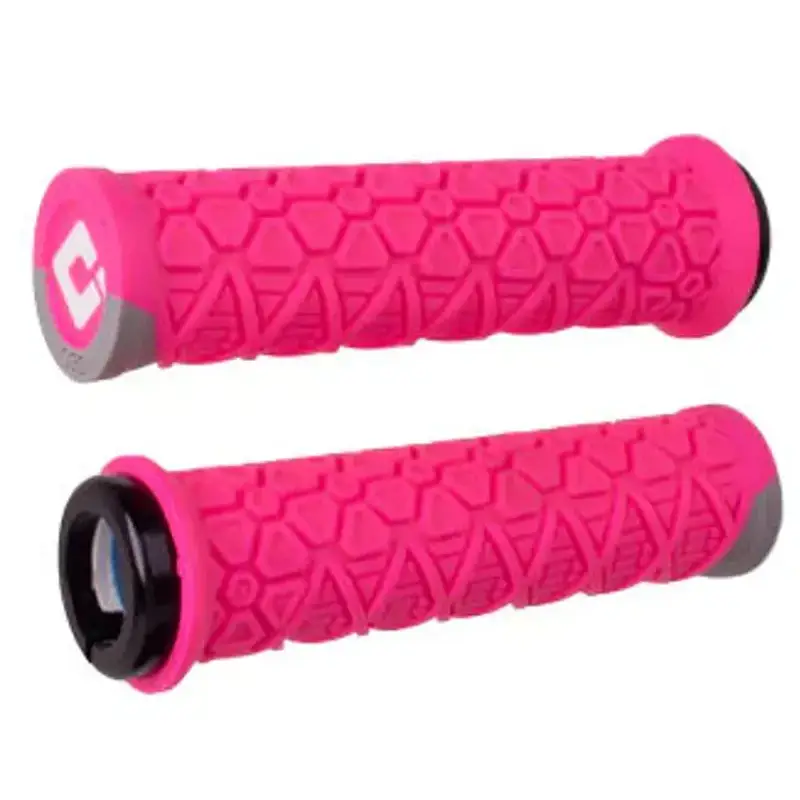 Balfes Bikes Odi Vanquish MTB Lock-On Grips 135mm in Pink/Grey | Free postage over £30, £10 off first order, price match & 0% finance.
