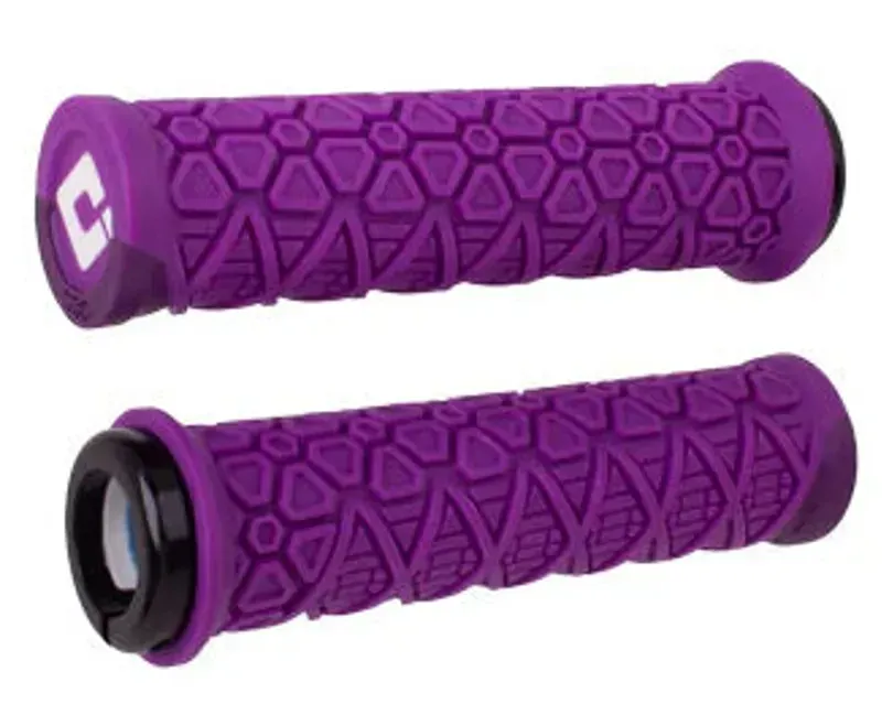 Odi Vanquish MTB Lock-On Grips 135mm in Purple/Metallic