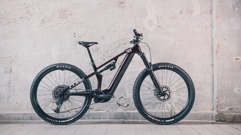 Cube Stereo Hybrid one55 c:68x SLX 750 Electric MTB 2025 in Liquid red carbon-7