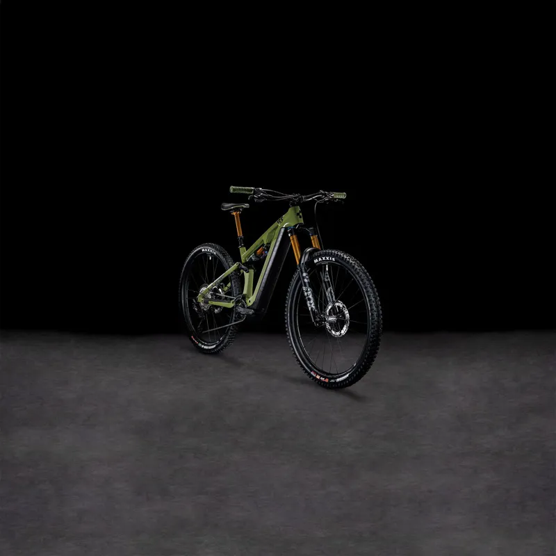 Cube Stereo Hybrid ONE55 C:68X TM 750 Electric Full Suspension Mountain Bike 2025 in Olive/Chrome-8
