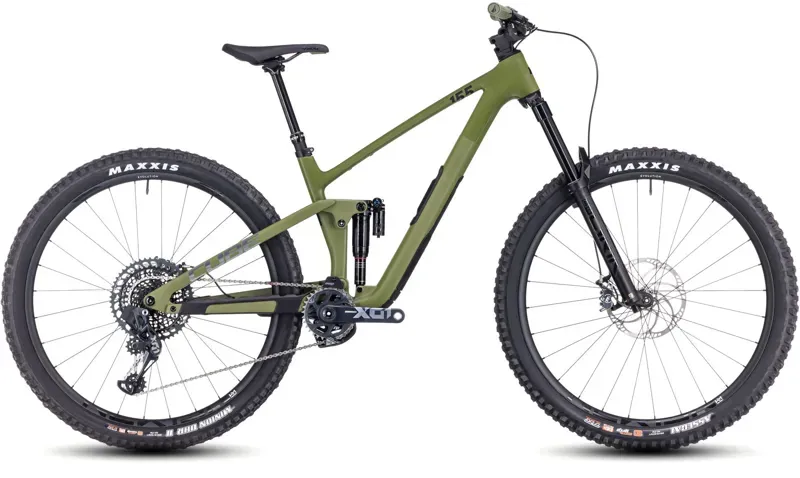 Cube Stereo ONE55 C:62 TM Full Suspension Mountain Bike 2024 in Olive Chrome