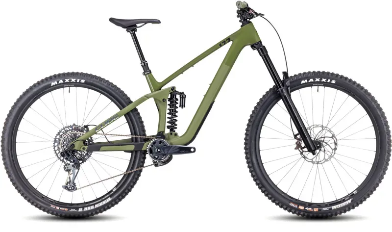 Cube Stereo ONE77 C:68X TM 29 Full Suspension Mountain Bike 2023 in Olive/Chrome