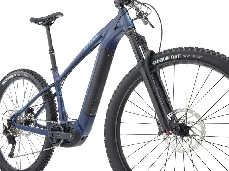 Kona Remote Electric Mountain Bike 2026 in Matte Midnight w/ Blue-Grey Decals-2