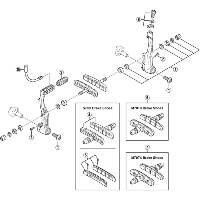 Shimano M600 V-Brake Pad Pair-1