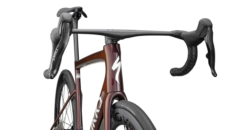 Specialized S-Works Tarmac SL8 RED AXS Carbon Road Bike 2025 in Gloss Solidity Red to Black Pearl-1