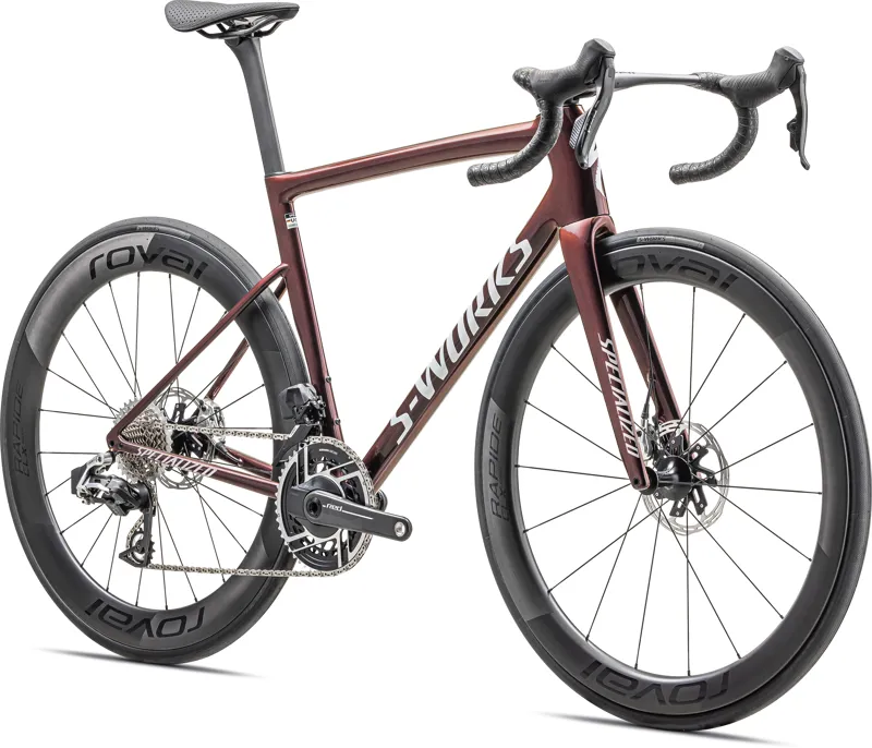 Specialized S-Works Tarmac SL8 RED AXS Carbon Road Bike 2025 in Gloss Solidity Red to Black Pearl-3