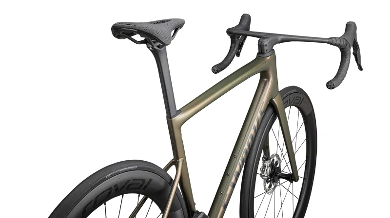 Specialized S-Works Tarmac SL8 RED AXS Carbon Road Bike 2025 in Gloss Cypress Metallic/Magenta to Gold Pe-1