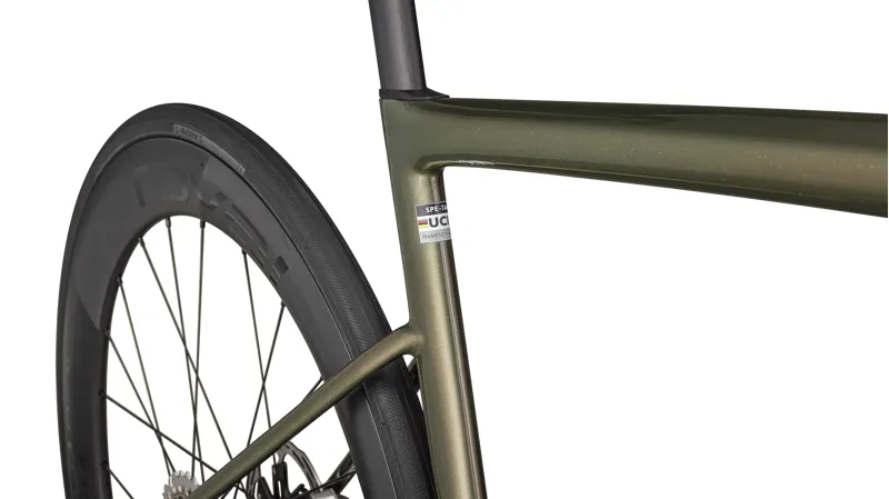 Specialized S-Works Tarmac SL8 RED AXS Carbon Road Bike 2025 in Gloss Cypress Metallic/Magenta to Gold Pe-3