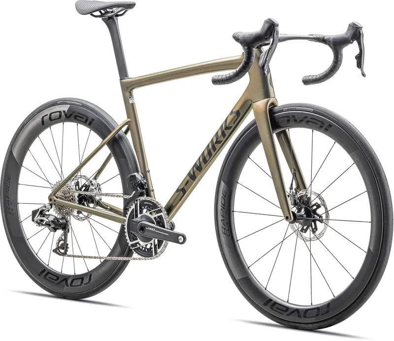 Specialized S-Works Tarmac SL8 RED AXS Carbon Road Bike 2025 in Gloss Cypress Metallic/Magenta to Gold Pe-4